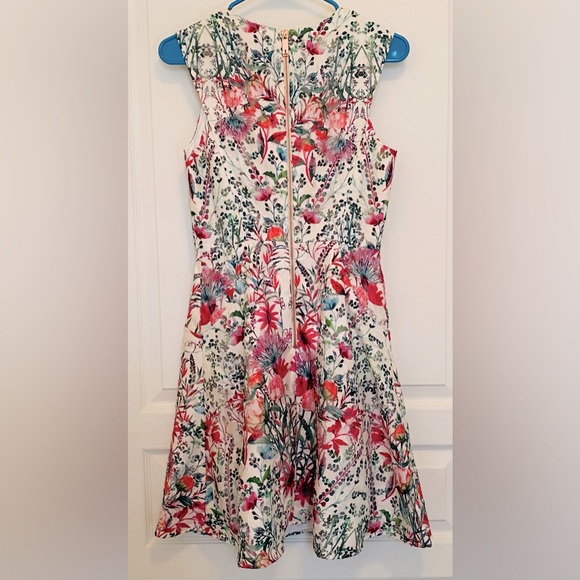 Ted Baker Gaea Bouquet Fit & Flare Sleeveless Floral Mini Dress. CL3 - Picture 6 of 11